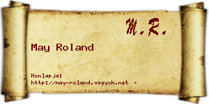 May Roland névjegykártya