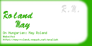 roland may business card